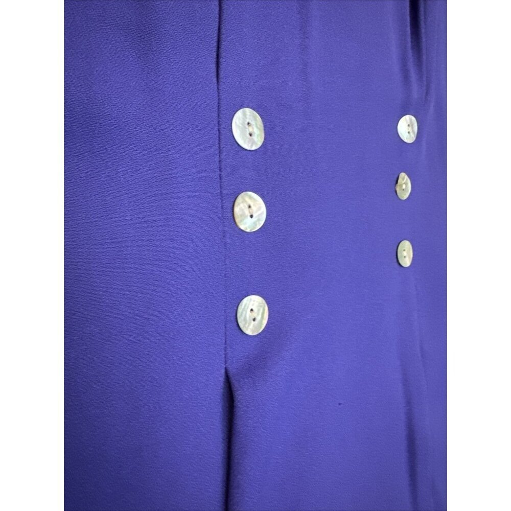 Vintage Betsys Things Dress‎ Womens 10 Purple Long Pleated Modest 90s Retro NEW - Picture 10 of 15